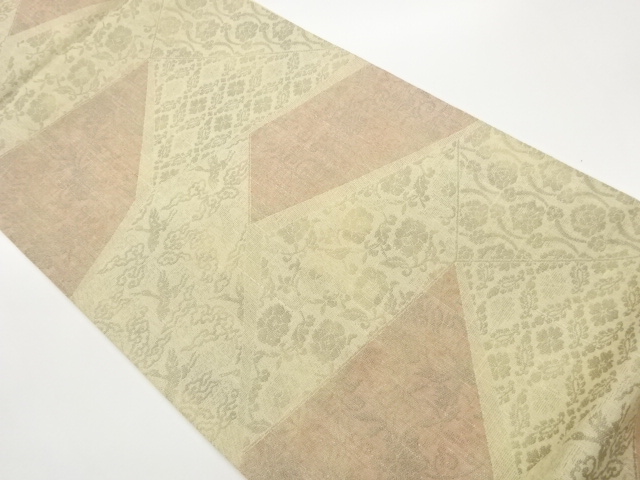 JAPANESE FUKURO OBI / WOVEN FLOWER ARABESQUE